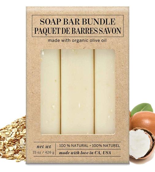 Imagem de Sabonete Esfoliante Olivia Care - Pacote com 3 Unidades (150ml) - Com Manteiga de Karité
