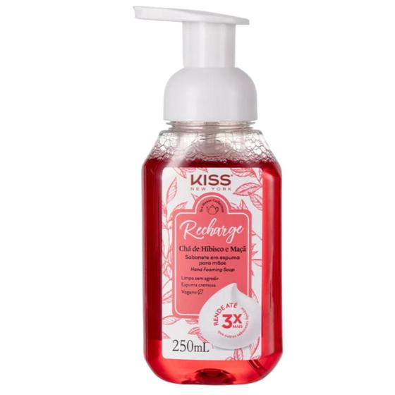 Imagem de Sabonete Espuma p/ Mãos Chá de Hibisco e Maça Kiss NY 250ml