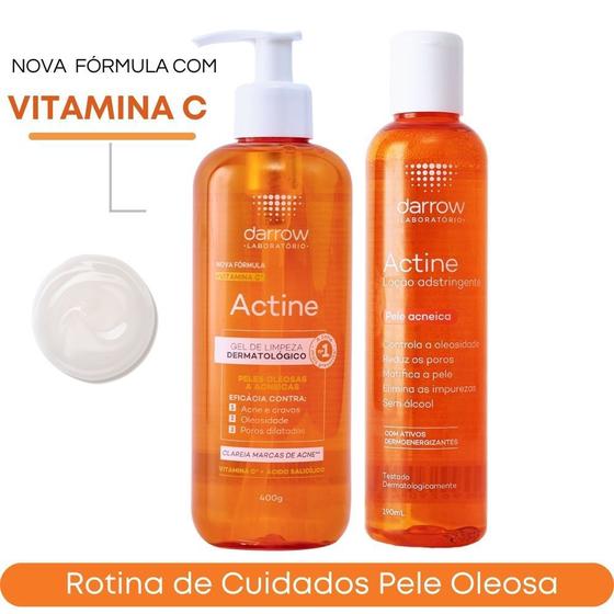 Imagem de Sabonete Facial 400ml Contra Oleosidade + Loção Tônico Adstringente Actine Darrow