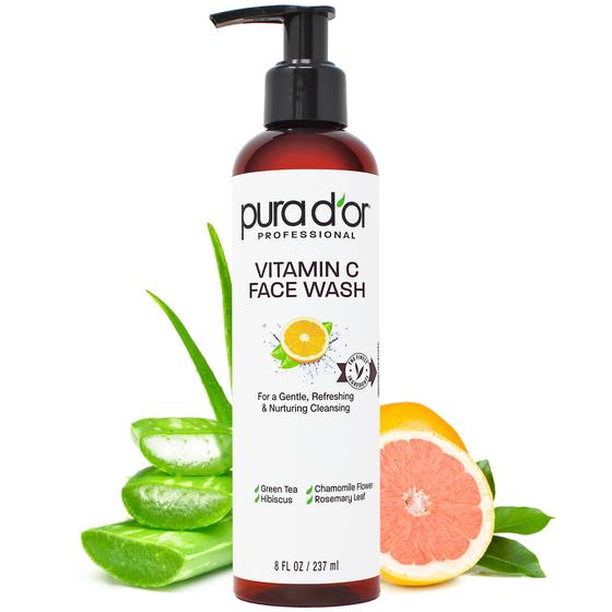 Imagem de Sabonete Facial Antioxidante Pura D'Or com Vitamina C - 240ml - Para Todos os Tipos de Pele