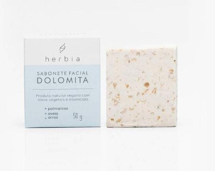 Imagem de Sabonete Facial e Corporal de Argila Branca - Dolomita 50g HERBIAHerbia