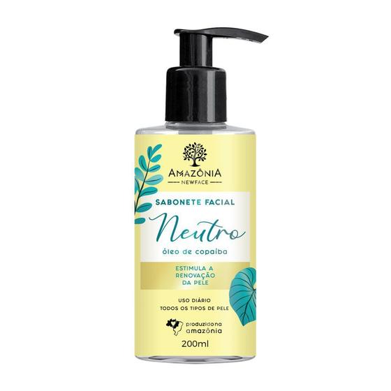 Sabonete Facial Neutro New Face 200ml Limpeza e Hidratação - Sabonete ...
