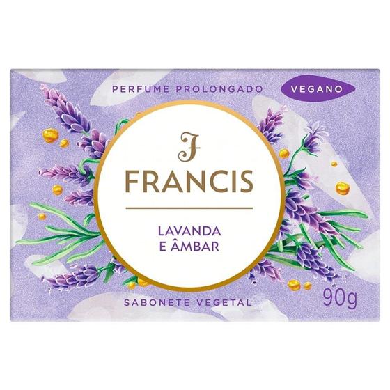 Imagem de Sabonete Francis Luxo Lavanda e Âmbar 90g - Embalagem com 12 Unidades