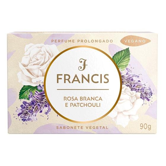 Imagem de Sabonete Francis Luxo Rosa Branca e Patchouli 90g - Embalagem com 12 Unidades