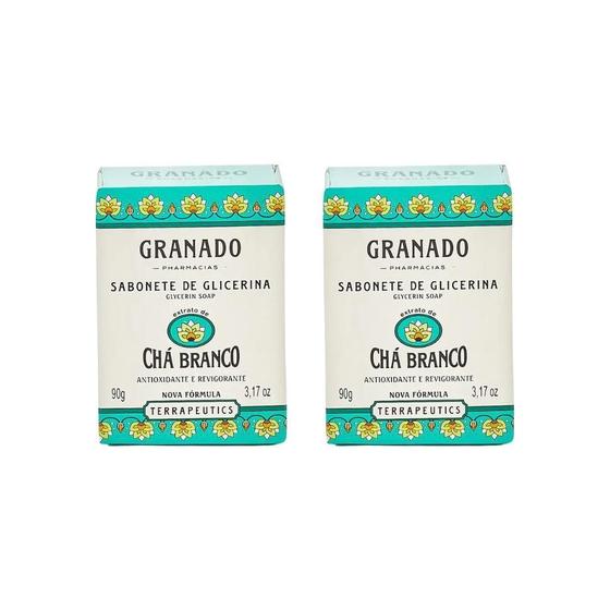 Imagem de Sabonete Granado 90G Glicerina Cha Branco-Kit C/2Un