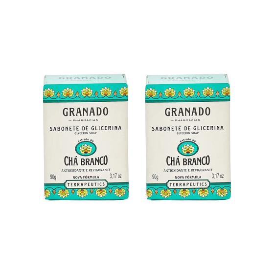 Imagem de Sabonete Granado 90g Glicerina Cha Branco-Kit C/2un