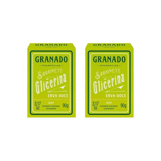 Imagem de Sabonete Granado 90G Glicerina Erva Doce-Kit C/2Un