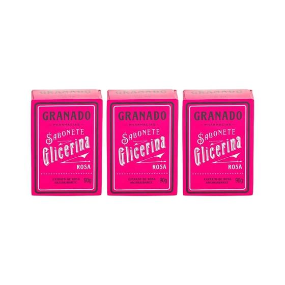 Imagem de Sabonete Granado 90G Glicerina Rosa-Kit C/3Un