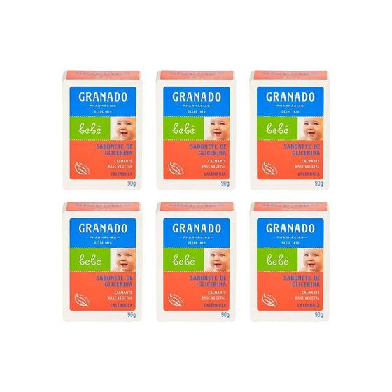 Imagem de Sabonete Granado Baby 90G Glicerina Calendula - Kit C/6Un