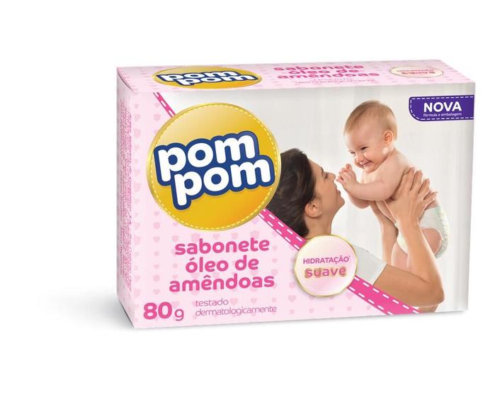 Imagem de Sabonete Infantil Pom Pom Oleo De Amendoas, Barra, 1 Unidade Com 80G