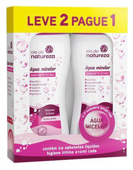 Imagem de Sabonete Íntimo Água Micelar 2x210ml Kit Promo - Cia da Natureza