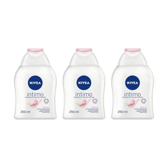 Imagem de Sabonete Intimo Nivea 250Ml Suave - Kit Com 3Un