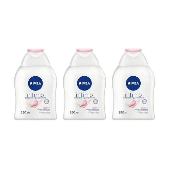 Imagem de Sabonete Intimo Nivea 250Ml Suave - Kit Com 3Un