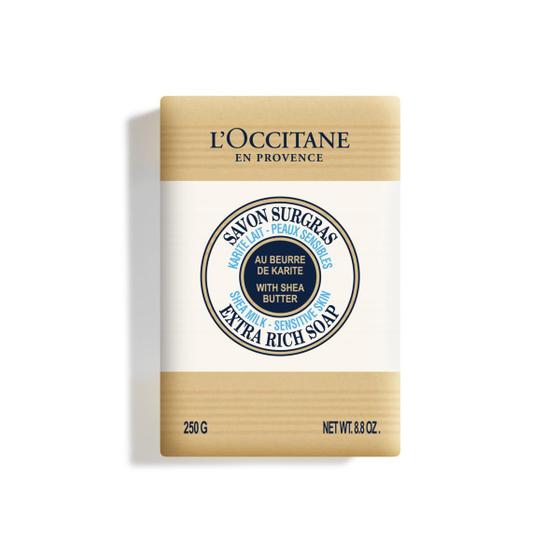 Imagem de Sabonete L'Occitane com Leite de Karité - Extra Rico para Pele Sensível (260ml)