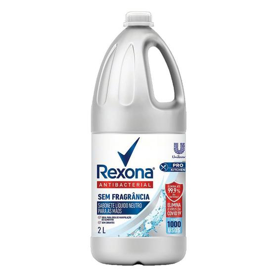 Sabonete Líquido Antibacteriano Pro Sem Fragrância 2L 1 UN Rexona Menor preço em Sabonete Líquido Antibacteriano Pro Sem Fragrância 2L 1 UN Rexona