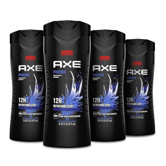 Imagem de Sabonete Líquido AXE Phoenix - Kit com 4 Unidades (16 onças) - Hidratante Vegetal