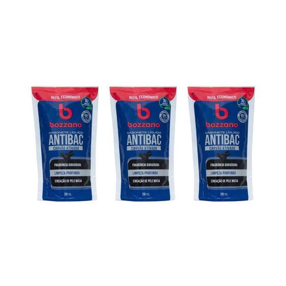 Imagem de Sabonete Liquido Bozzano Carvao Ativado Refil 200Ml - 3Un