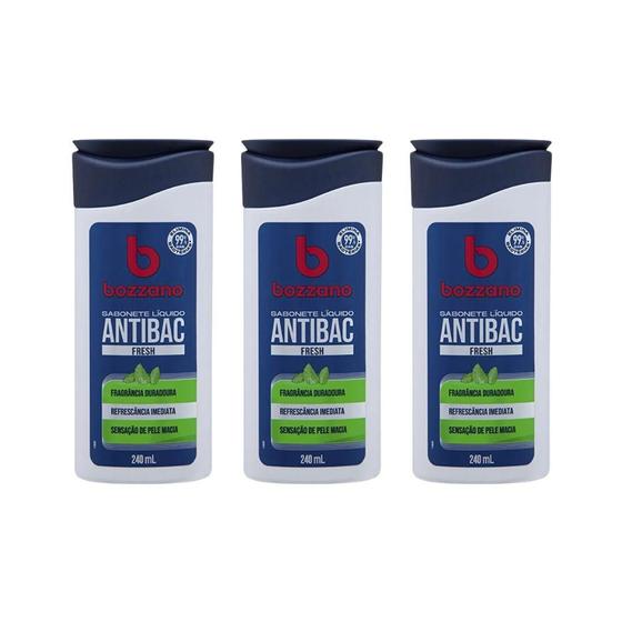 Imagem de Sabonete Liquido Bozzano Fresh 240Ml - Kit Com 3Un