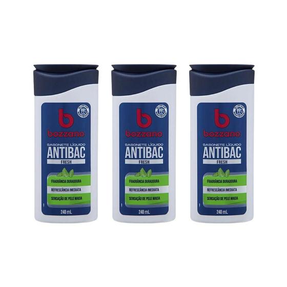 Imagem de Sabonete Liquido Bozzano Fresh 240Ml - Kit Com 3Un