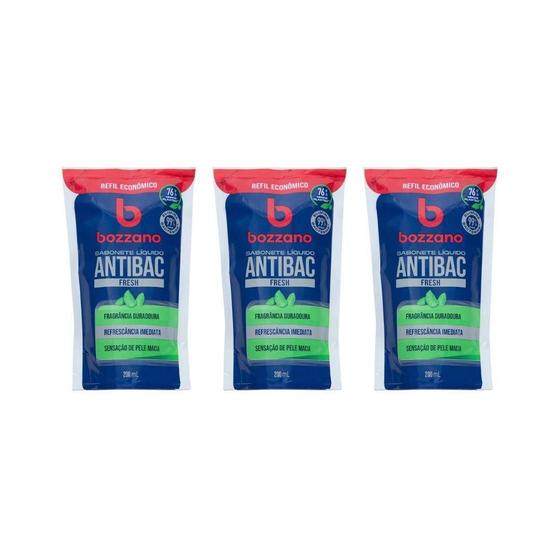 Imagem de Sabonete Liquido Bozzano Fresh Refil 200Ml - Kit Com 3Un
