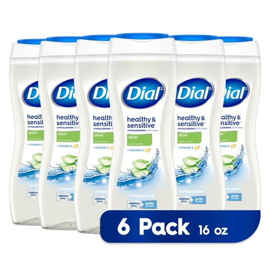 Imagem de Sabonete líquido Dial Clean + Gentle Aloe Scent 480 ml (pacote com 6)