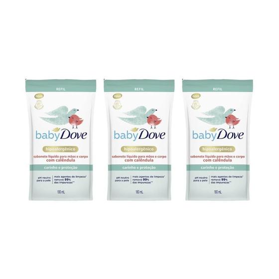 Imagem de Sabonete Líquido Dove Baby 180Ml Hidrat Sensível - Kit C/3Un