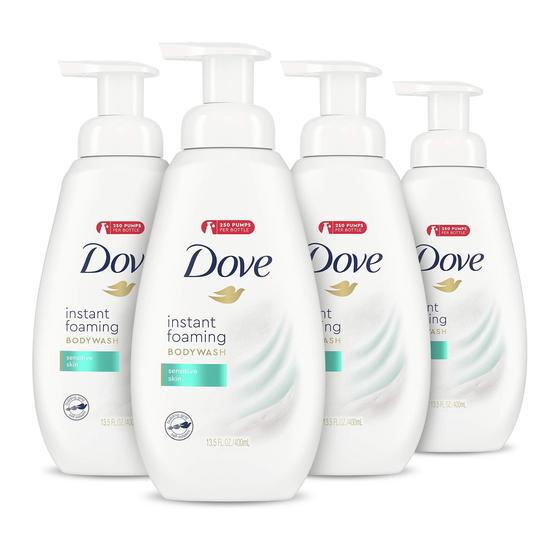 Imagem de Sabonete Líquido Dove Instant Foaming 400ml - Pacote com 4 Unidades - Pele Sensível