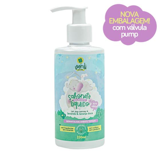 Imagem de Sabonete Líquido e Shampoo Infantil Relaxante com Óleos Essenciais de Lavanda e Laranja Doce