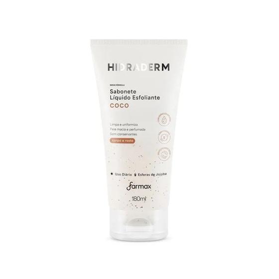 Imagem de Sabonete Líquido Esfoliante Hidraderm Coco 180ml - Farmax