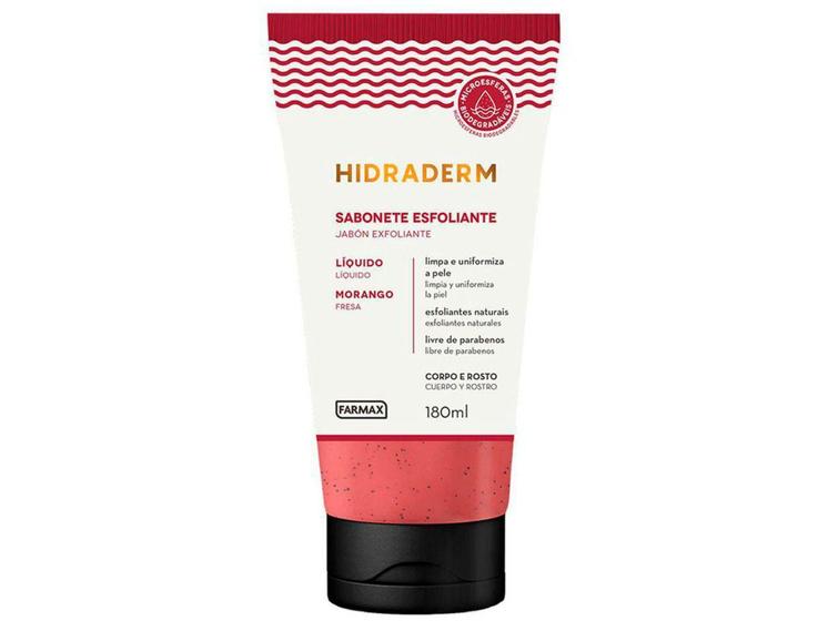 Sabonete Líquido Esfoliante Hidraderm - Morango Menor preço em Sabonete Líquido Esfoliante Hidraderm - Morango