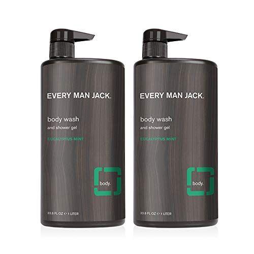 Imagem de Sabonete líquido Every Man Jack Eucalyptus Mint, 1 litro para homens, pacote com 2