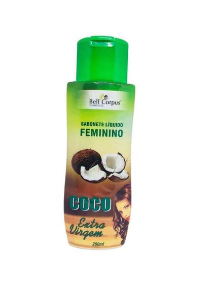 Imagem de Sabonete Líquido Feminino Coco Extra Virgem  200Ml 12Un - Bell Corpus Cosméticos