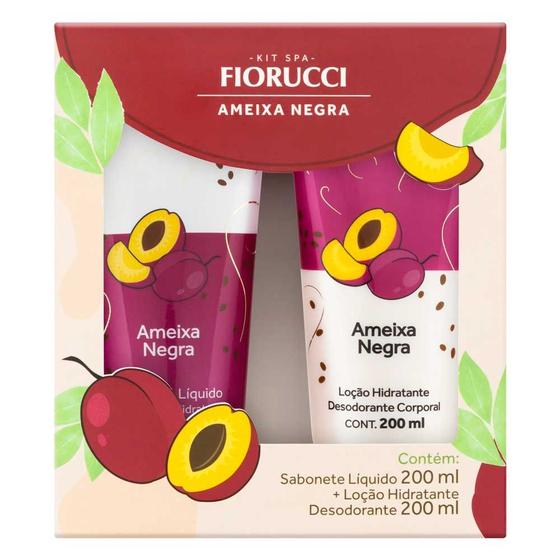 Imagem de Sabonete Líquido Fiorucci Ameixa Negra 200ml e Loção Hidratante Fiorucci Ameixa Negra 200ml