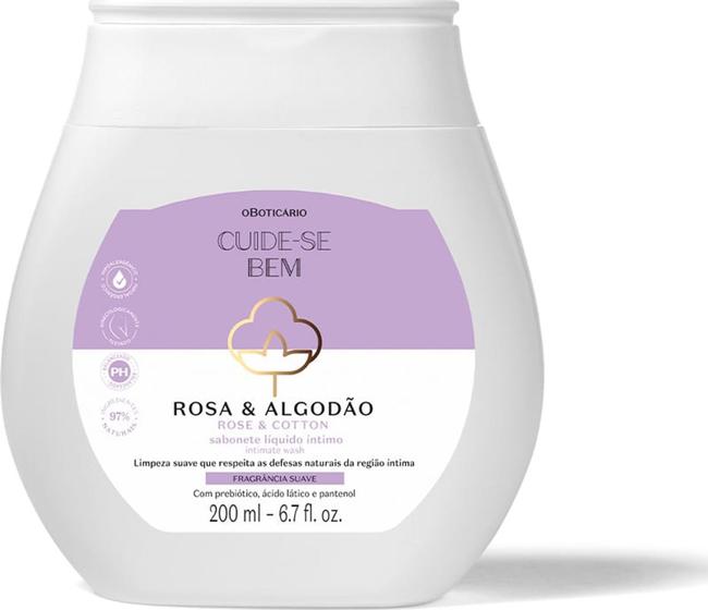 Imagem de Sabonete Líquido Íntimo Cuide-se Bem Rosa e Algodão 200ml