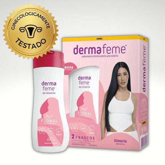 Imagem de Sabonete Liquido intimo Dermafemme Simaria Kit com 2 x 200ml