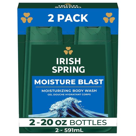 Imagem de Sabonete líquido Irish Spring Moisture Blast para homens de 600 ml (pacote com 2)