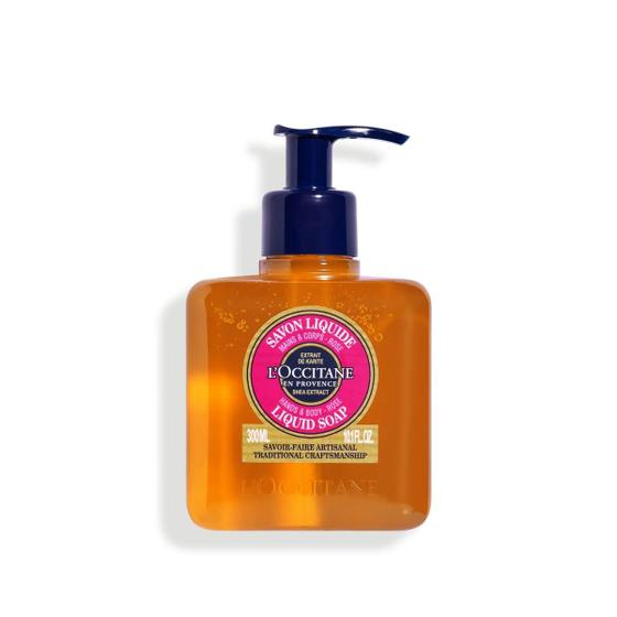 Imagem de Sabonete líquido L'Occitane Shea Rose 300ml para lavagem frequente