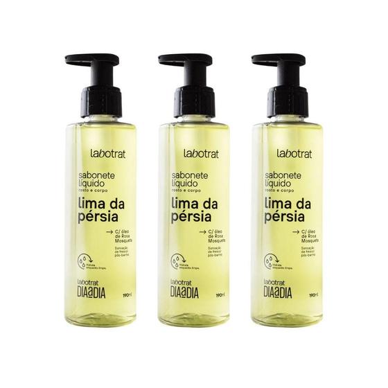 Imagem de Sabonete Liquido Labotrat 190Ml Lima Da Persia - Kit Com 3Un