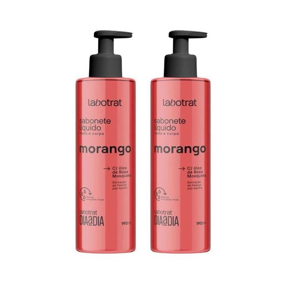 Imagem de Sabonete Liquido Labotrat 190Ml Morango - Kit Com 2Un