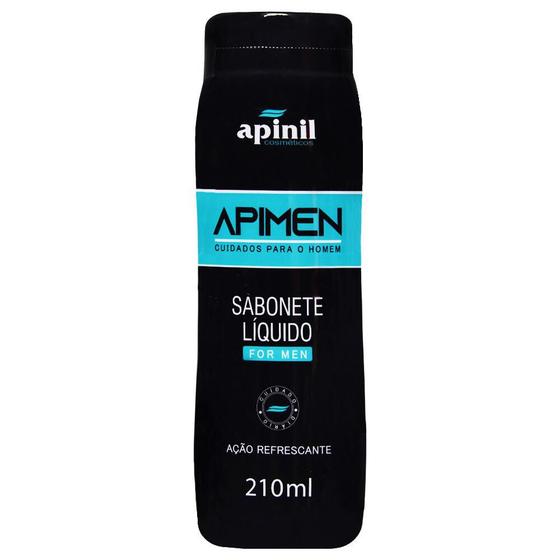 Imagem de Sabonete Líquido Masculino Apimen For Men Refrescante 210ml - Apinil