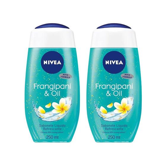 Imagem de Sabonete Liquido Nivea 250ml Frangipani Oil - Kit C/ 2un