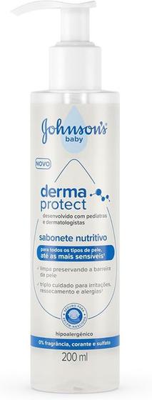 Imagem de Sabonete Líquido Nutritivo Derma Protect Johnson's Baby - 200ml