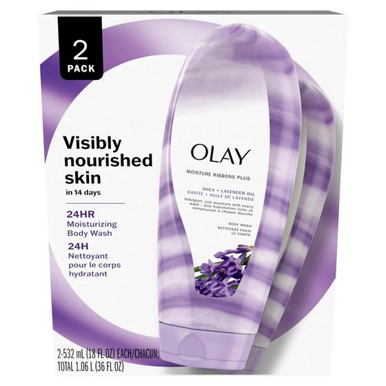 Imagem de Sabonete líquido Olay Moisture Ribbons Plus Shea + Óleo de Lavanda 530ml