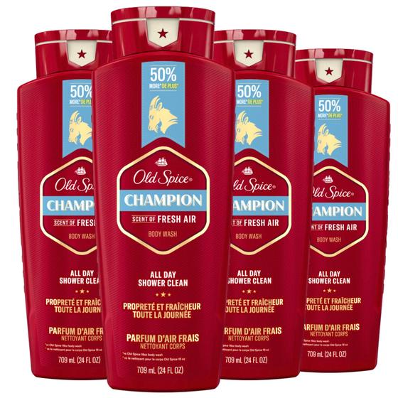 Imagem de Sabonete Líquido Old Spice All Day Shower Clean Champion - 4 Unidades de 710ml