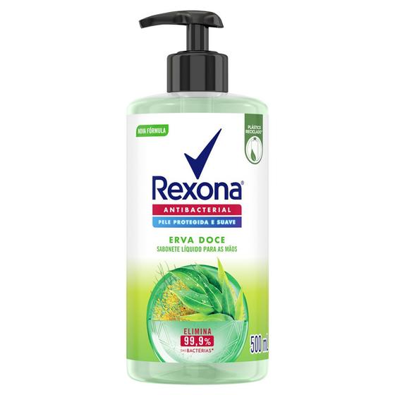 Sabonete Líquido para Mãos Rexona Antibacterial Erva-Doce 500ml Menor preço em Sabonete Líquido para Mãos Rexona Antibacterial Erva-Doce 500ml
