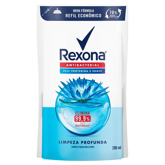 Sabonete Líquido Rexona Antibacterial Limpeza Profunda Refil 200ml Menor preço em Sabonete Líquido Rexona Antibacterial Limpeza Profunda Refil 200ml