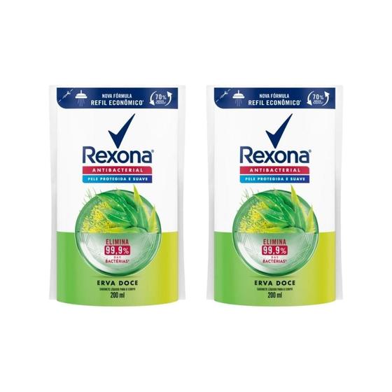 Imagem de Sabonete Liquido Rexona Refil 200Ml Erva Doce - Kit Com 2Un