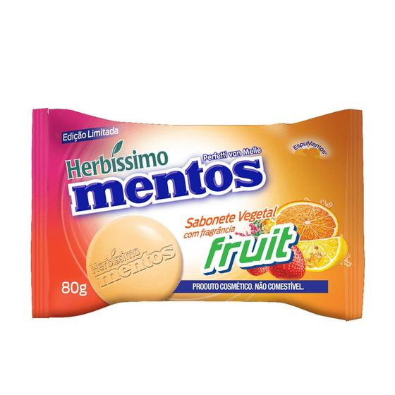 Imagem de Sabonete Mentos Fruit Sabão em Barra Frutas 80g Herbíssimo