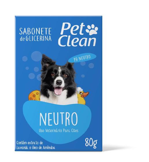 Imagem de Sabonete Neutro  Pet Clean 80g Para Cães E Gatos