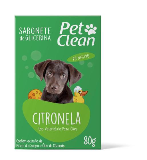 Imagem de Sabonete Pet Clean Citronela Para Cães E Gatos 80g
